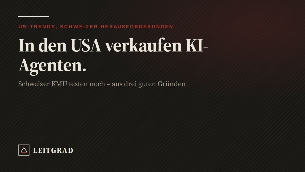 In den USA verkaufen KI-Agenten – US-Trends
