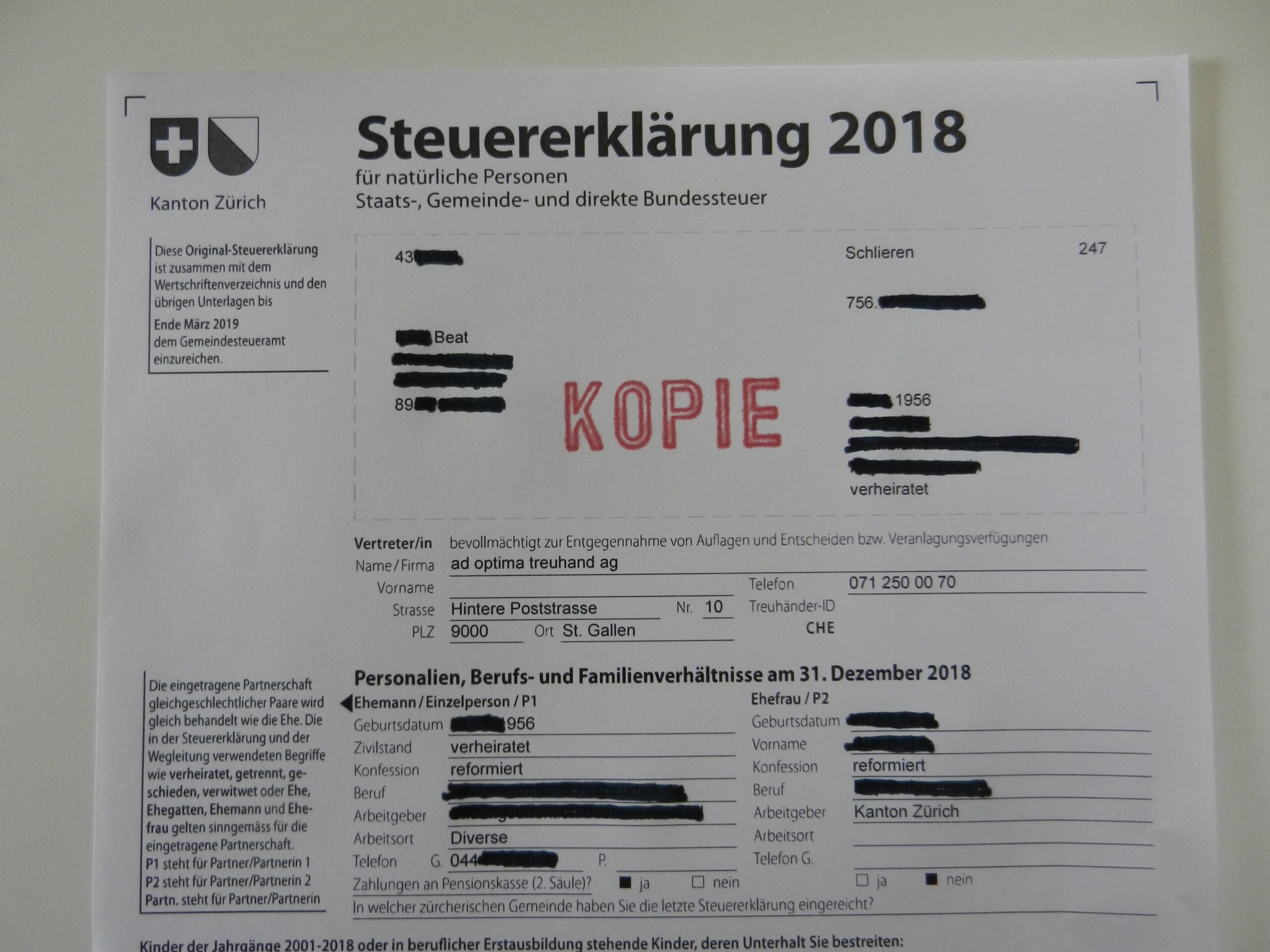 Steuererklaerung-Kanton-Zuerich.jpg Formular einer Steuererklärung des Kantons Zürich