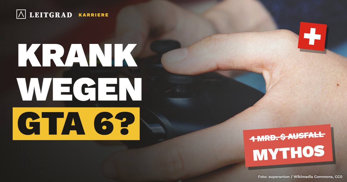leitgrad-hook-gta-6-krank Hook-Bild: Krank wegen GTA 6? Sticker: 1 Mrd. Dollar Ausfall durchgestrichen, Mythos